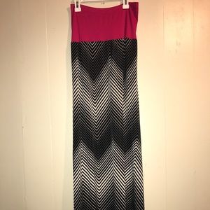 Hot pink tube top dress